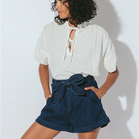 NWT!! Cleobella Stevie Denim Shorts Organic Cotton Size Medium - Picture 2 of 8